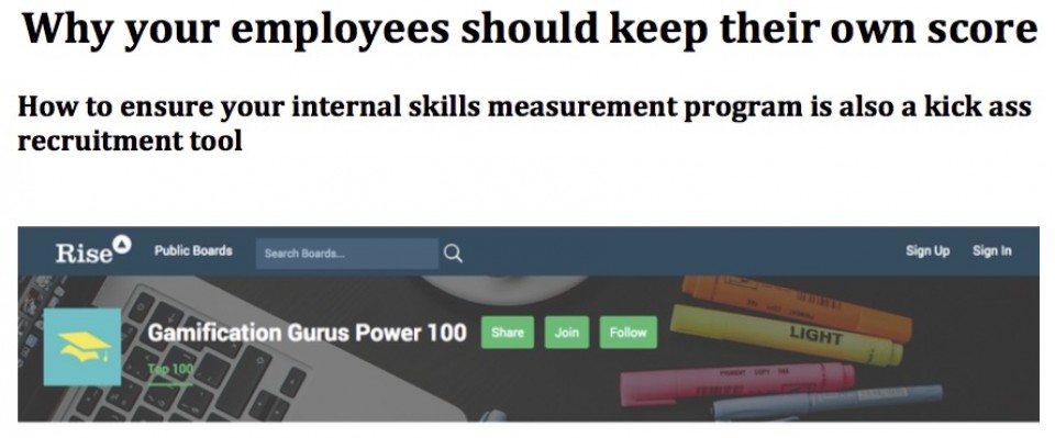 Why employees should keep their own score image